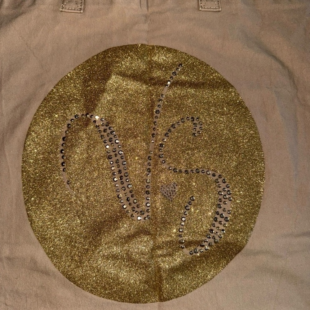 Victoria's Secret✨💛🤎 Tan Tote with Gold Circle - Picture 2 of 5